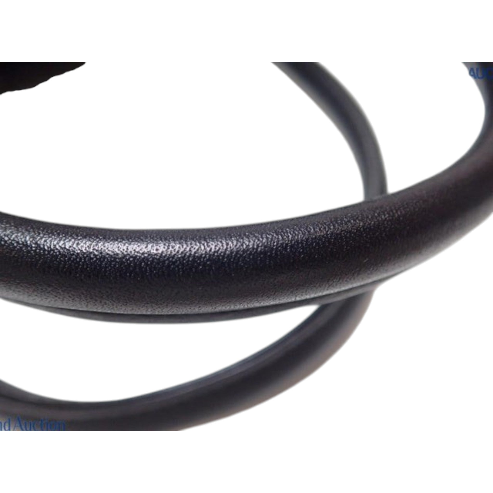 CURATED by Kira Vivienne Westwood black enamel handbag handle detail showing textured finish