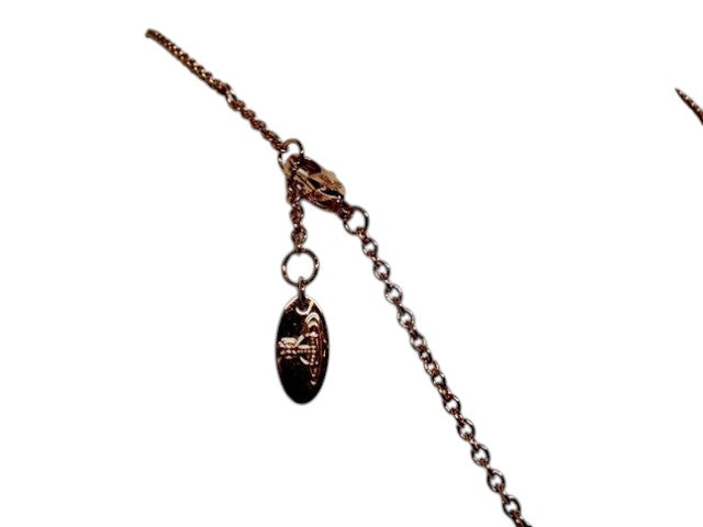 CURATED by Kira Vivienne Westwood bronze necklace chain with signature orb logo charm tag