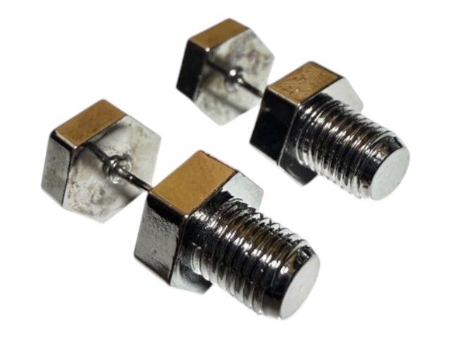 CURATED by Kira Vivienne Westwood silver bolt-shaped stud earrings with a metallic finish