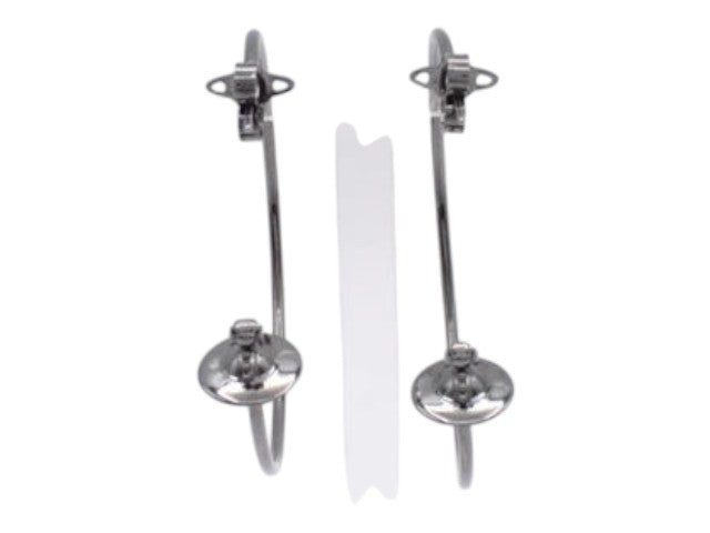 CURATED by Kira Vivienne Westwood silver hoop earrings featuring the iconic orb logo design in a polished finish.