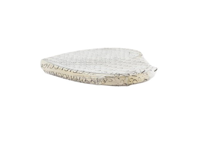 CURATED by Kira white heart-shaped compact mirror with Guccissima pattern