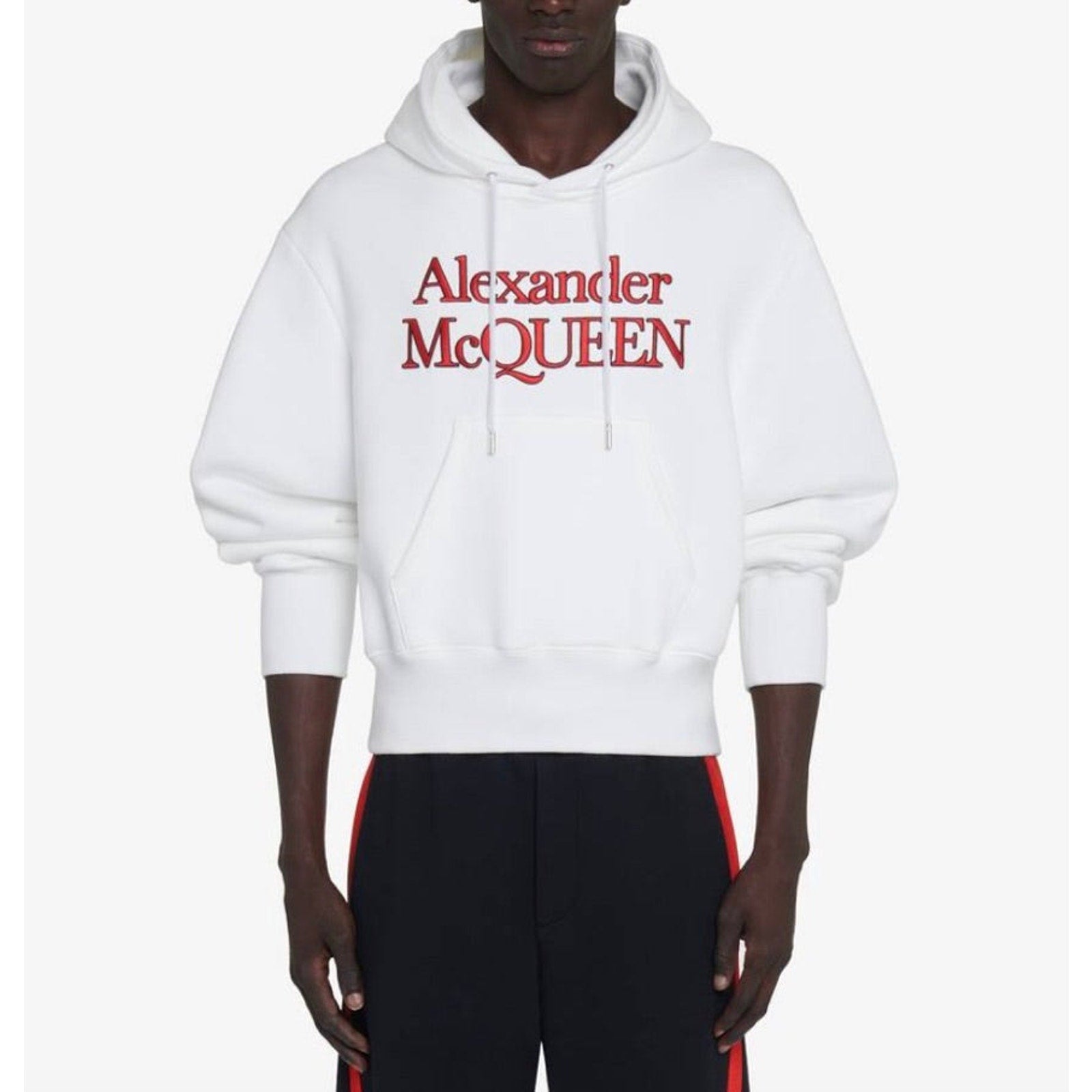 Alexander McQueen Embroidered Logo Hooded Sweatshirt - Size Mens S - NWT