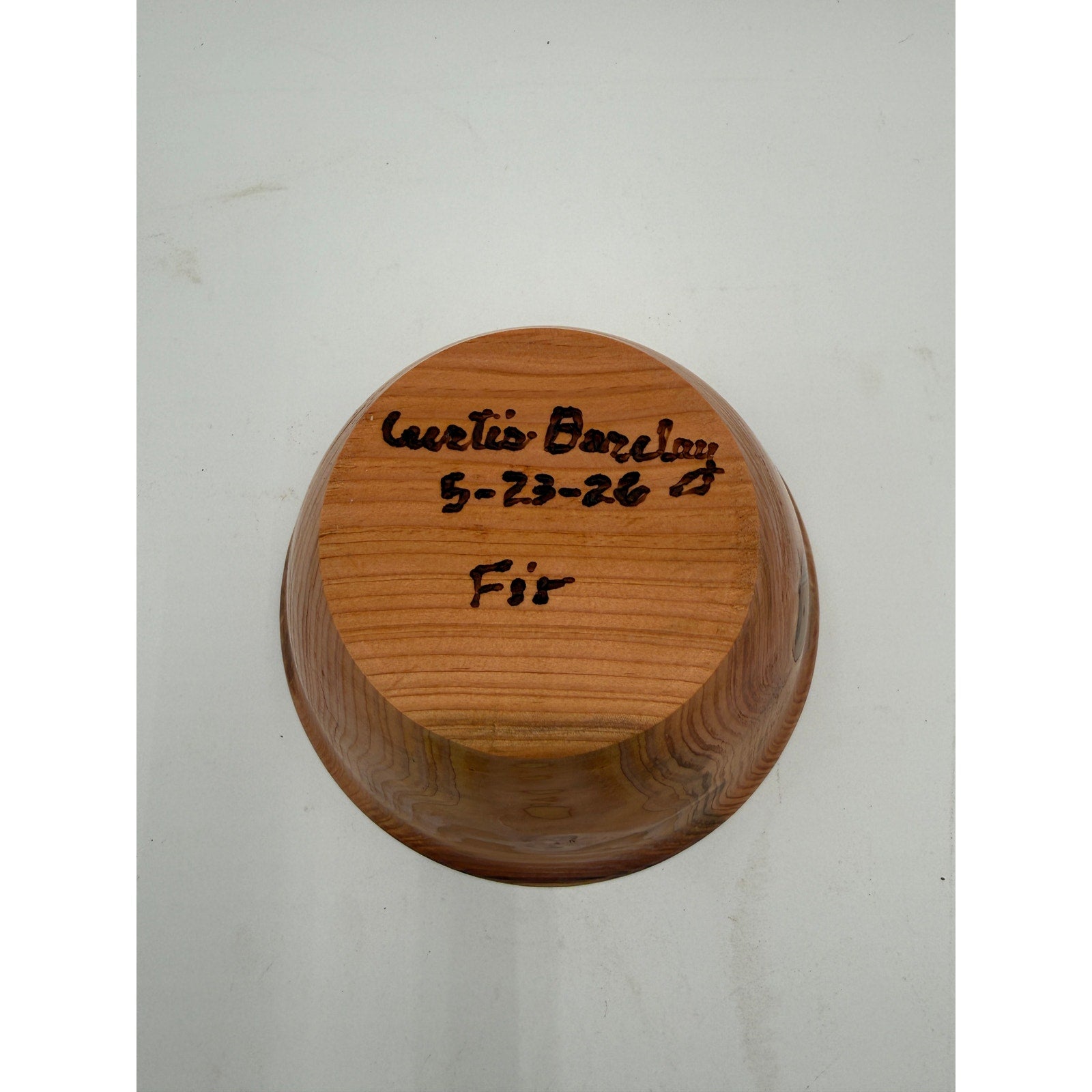 Rustic Fir Hand Turned Wooden Bowl 6.25x3.75, food safe finish, durable kitchen serving, artisanal decor, handmade gift