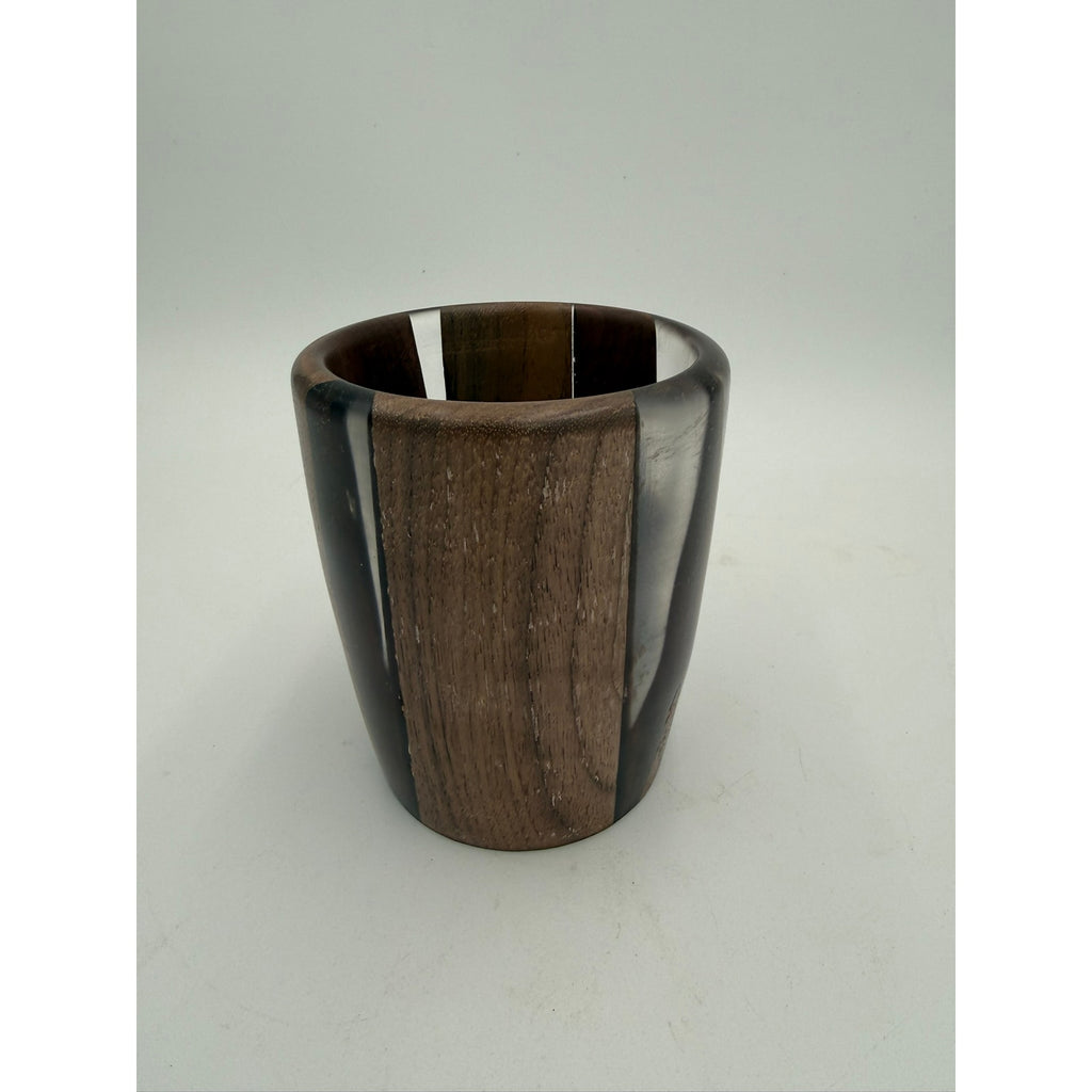 Hand Turned Hardwood and Epoxy Bowl, decorative wood vessel, functional catchall, food safe finish, gift ready