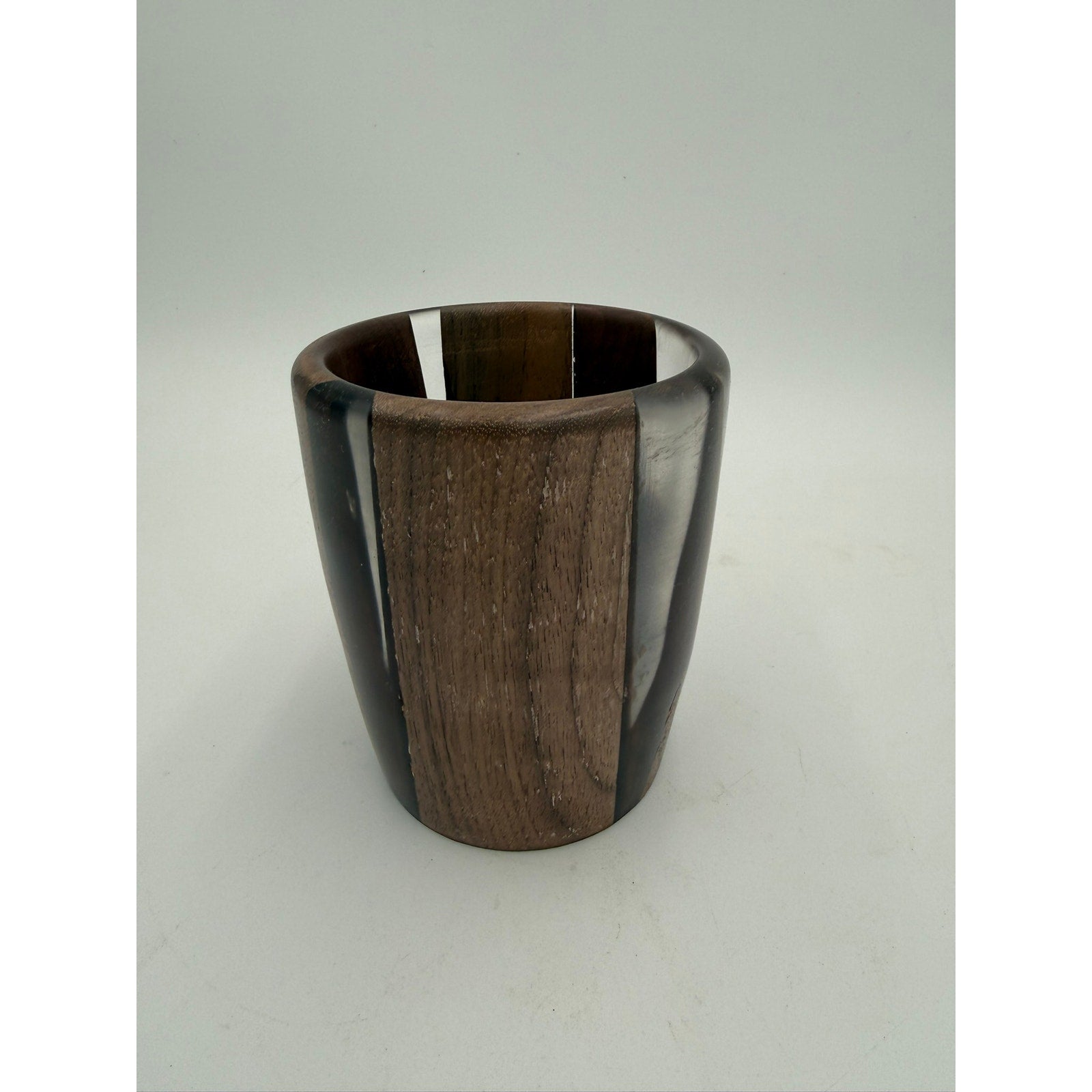Hand Turned Hardwood and Epoxy Bowl, decorative wood vessel, functional catchall, food safe finish, gift ready
