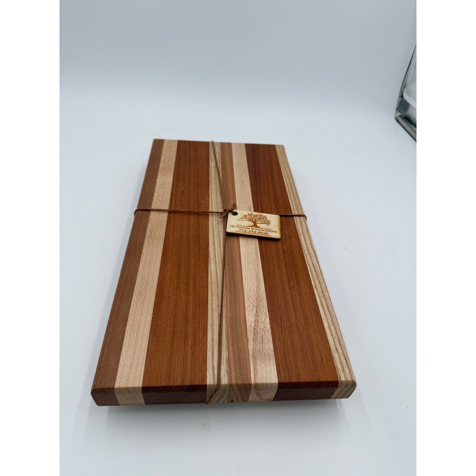 Handmade Hardwood Kitchen Board, edge grain craftsmanship, 15.5 x 8.5 x 1.75, prep and serve, chef quality