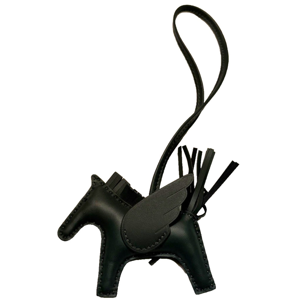 NEW Hermes Pegase Rodeo Pegasus PM Bag Charm Vert Mangrove / Noir / Authentic