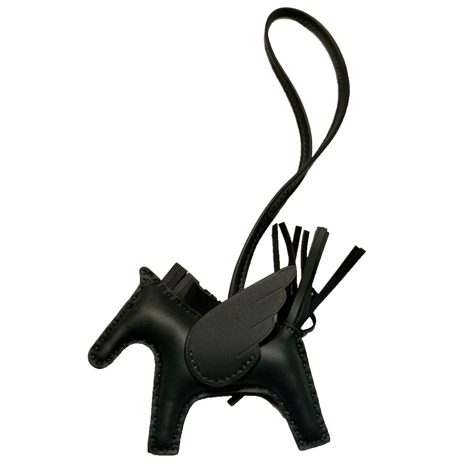 NEW Hermes Pegase Rodeo Pegasus PM Bag Charm Vert Mangrove / Noir / Authentic