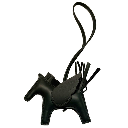 1111 - NEW Hermes Pegase Rodeo Pegasus PM Bag Charm Vert Mangrove / Noir / Authentic