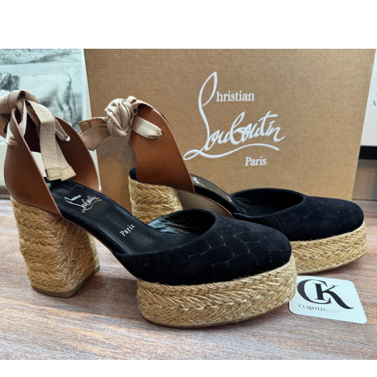 Christian Louboutin Brigissima 70 Platform Espadrilles NWT Size 41