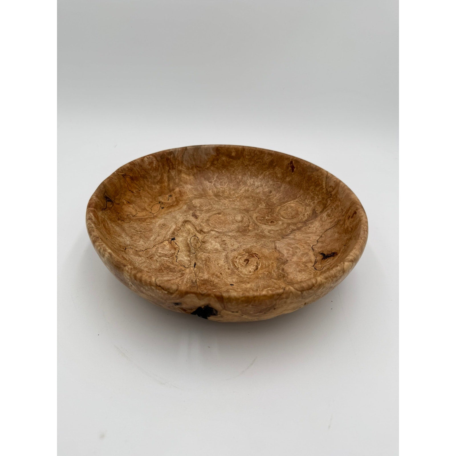 Hand-Turned Cherry Burl Wood Bowl