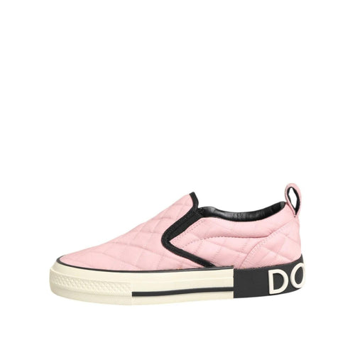 103888-DOLCE & GABANNA Pink Quilted Slip-Ons - 10 - new-with-defects - CURATED by Kira