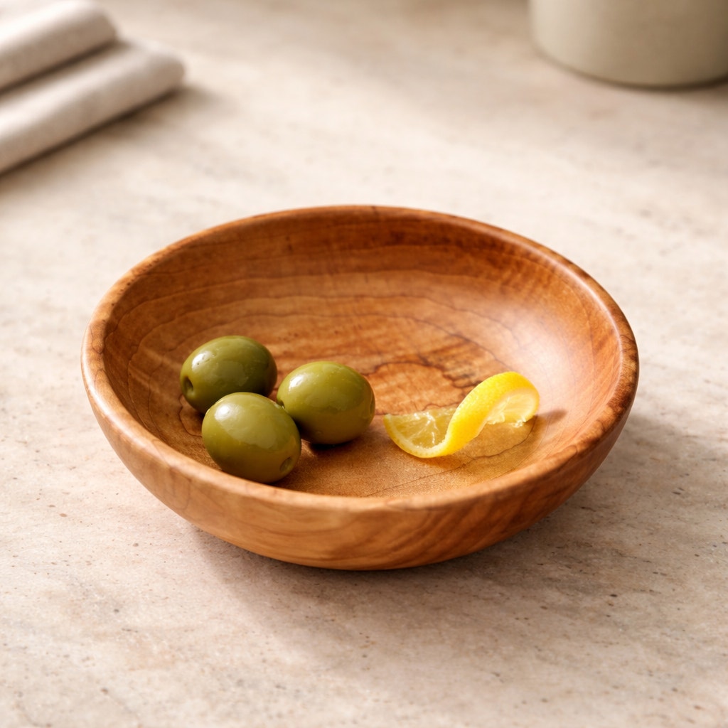 Figured Big Leaf Maple Hand Turned Bowl, 7.5 x 2, decorative wood bowl, functional serving dish, food safe finish
