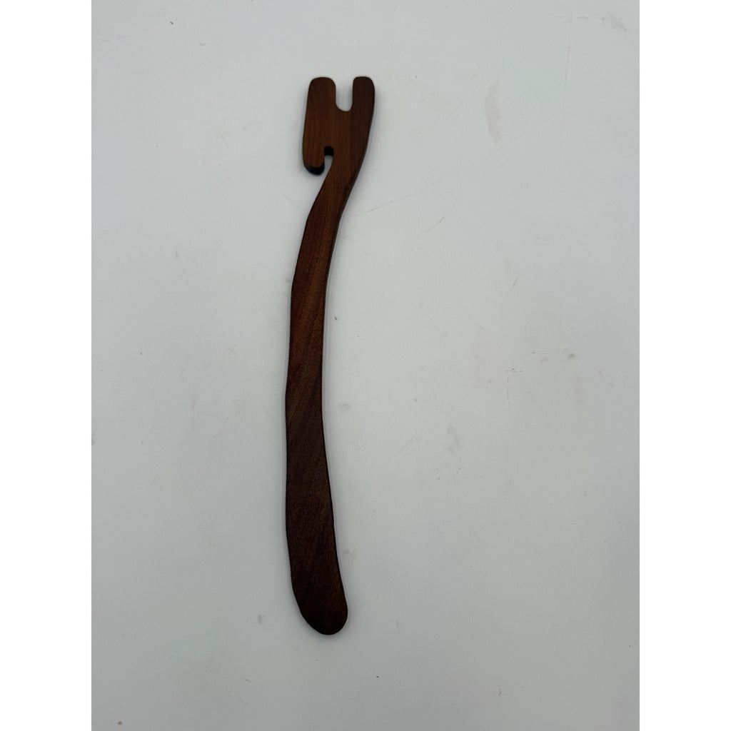 Handmade Wood Oven Push Pull Stick, heat-safe rack pusher, ergonomic handle, walnut ash or padauk, kitchen gift