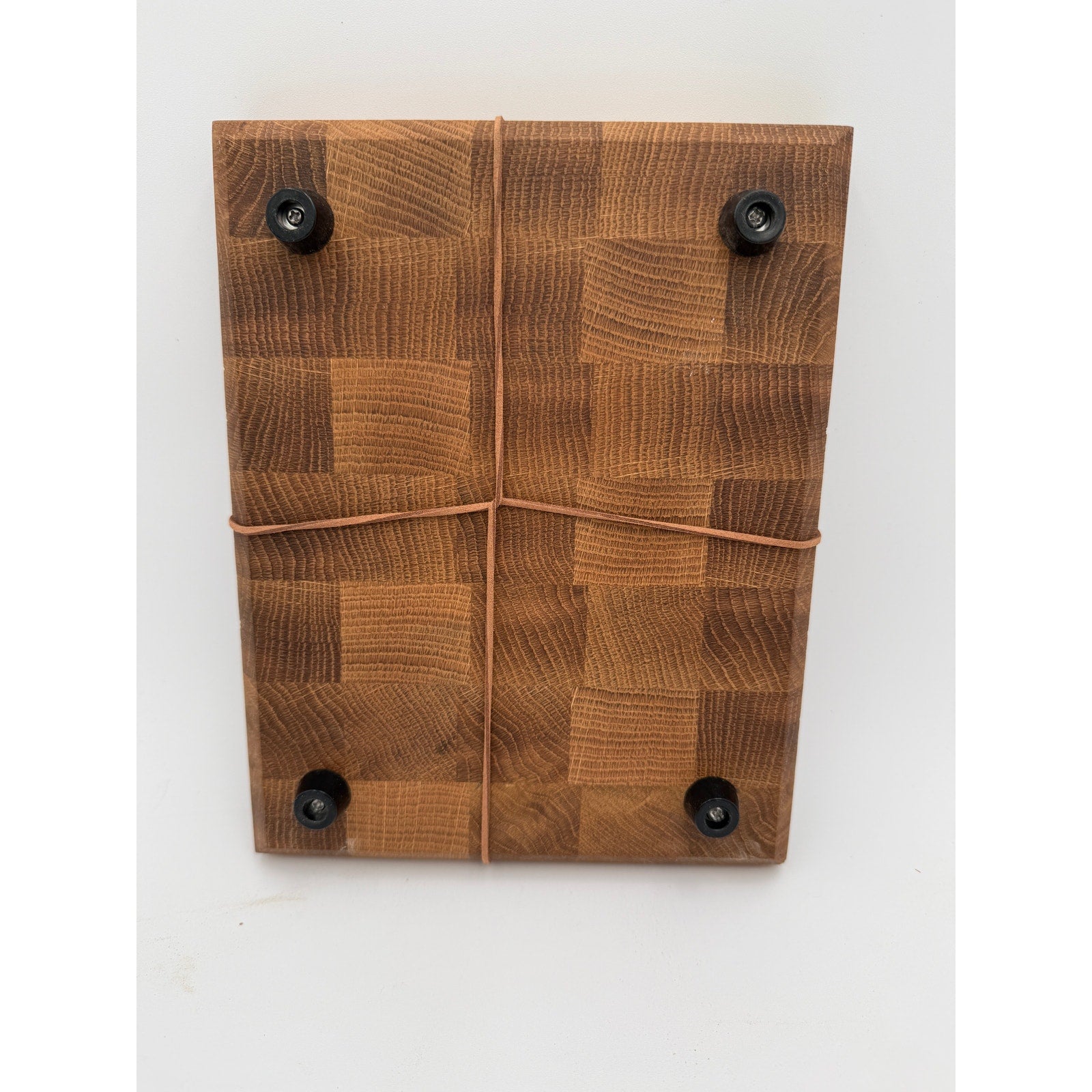 Premium White Oak End Grain Cutting Board, 9.5 x 7.5 x 1.5, hand crafted, butcher block style, knife friendly, gift ready