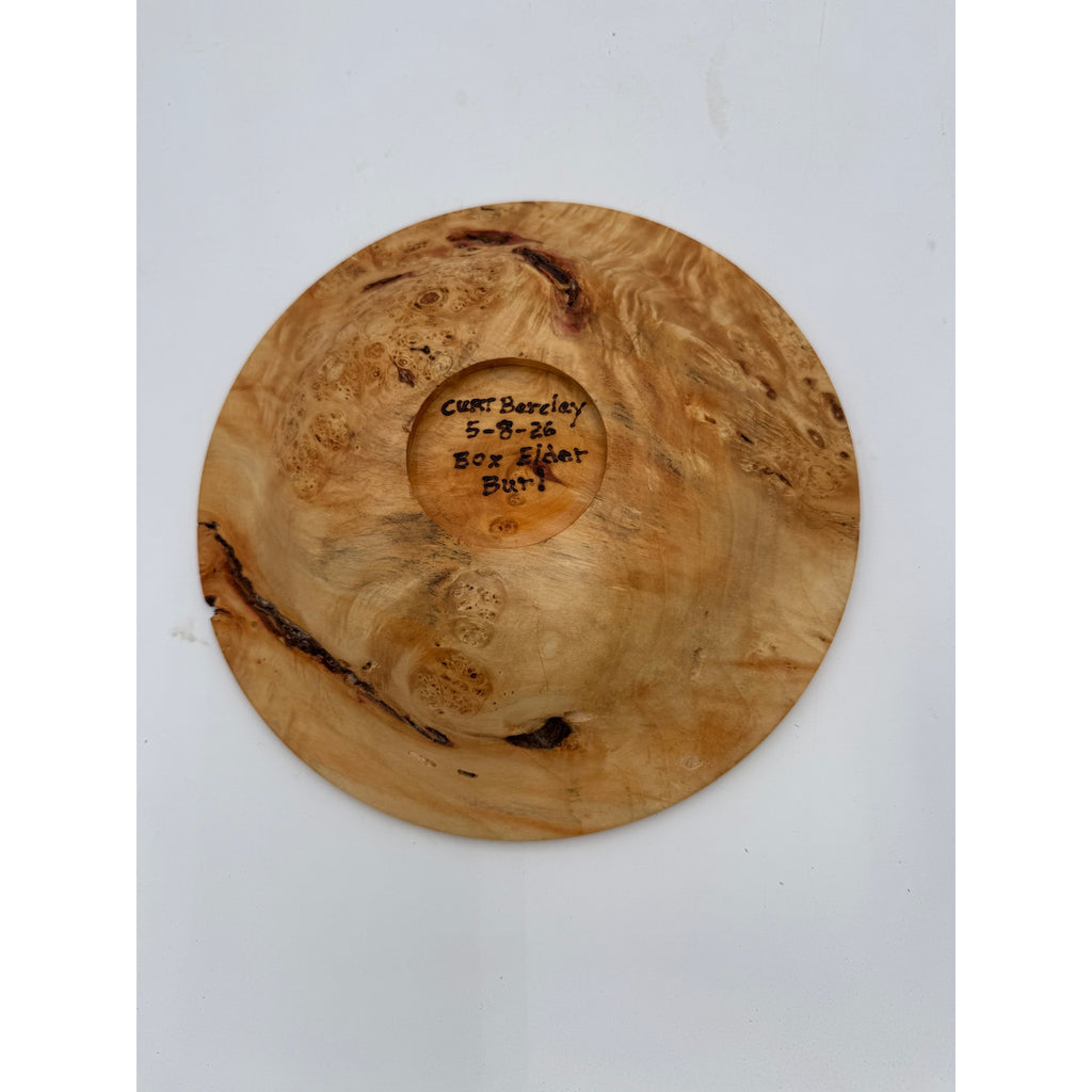 Box Elder Burl Hand Turned Wood Bowl 12x2.25, rare hardwood, artisan crafted, food safe finish, centerpiece, home decor