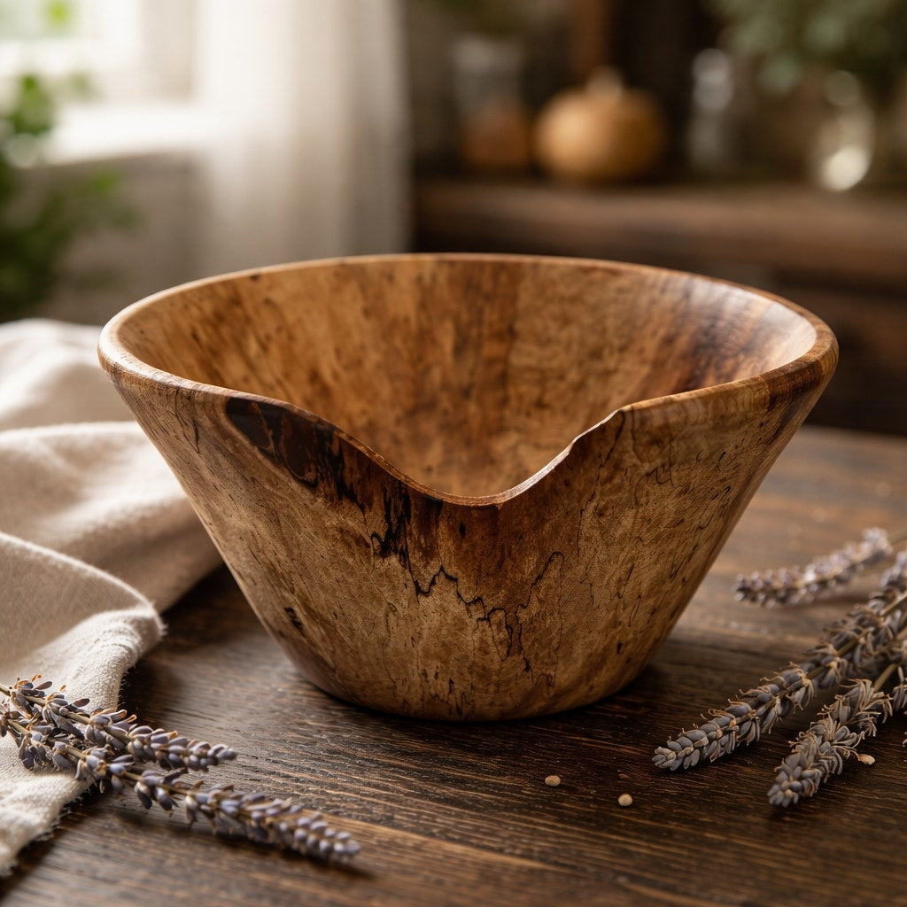 Natural Edge Spaulted Maple Bowl