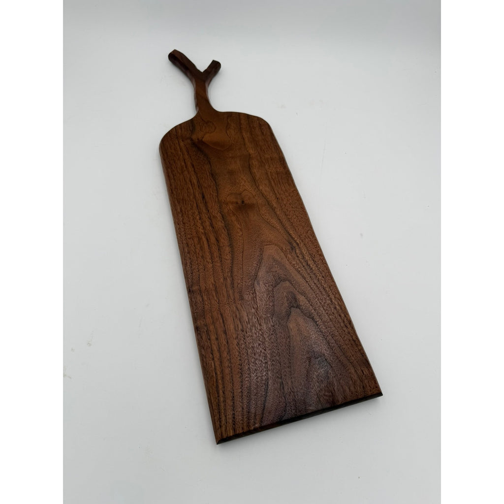 Walnut Charcuterie Board with Twig Handle, 25x7x1, food safe finish, serving tray, cheese board, handmade