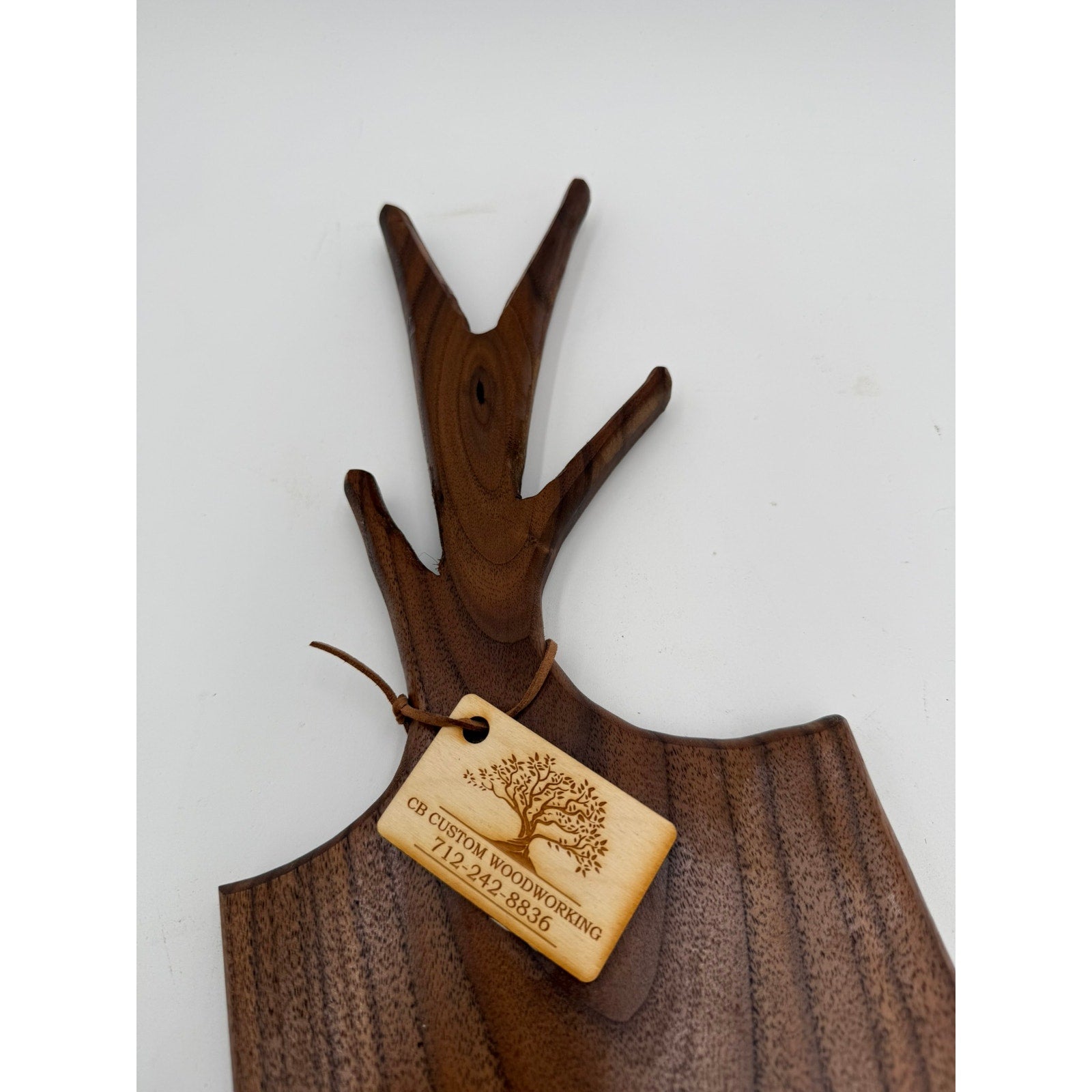 Walnut Charcuterie Board with Twig Handle, 25x7x1, food safe finish, serving tray, cheese board, handmade