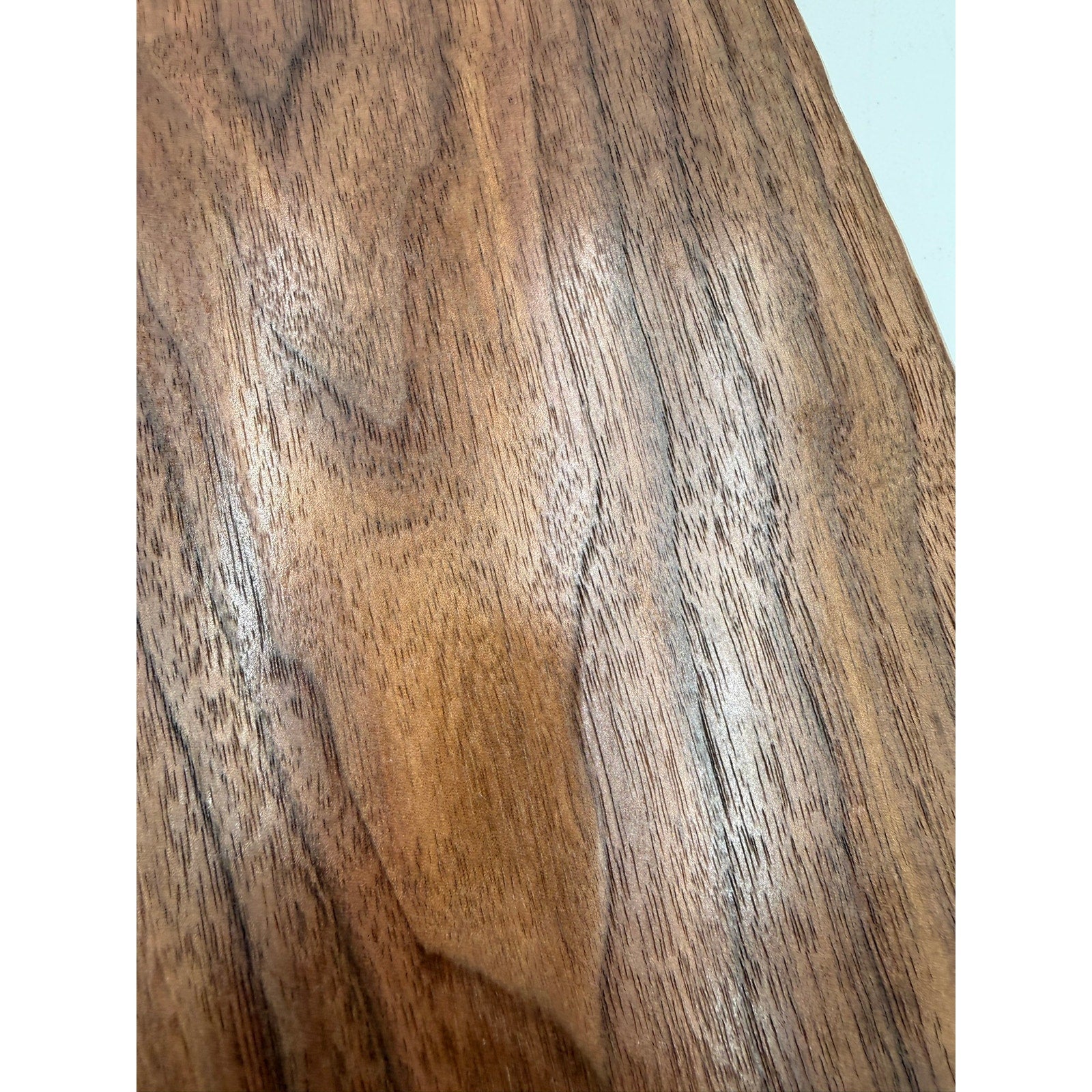 Walnut Free Form Charcuterie Board with Handle, 18 x 6.5 x 1.75, thick and substantial, functional serving, decorative kitchen decor