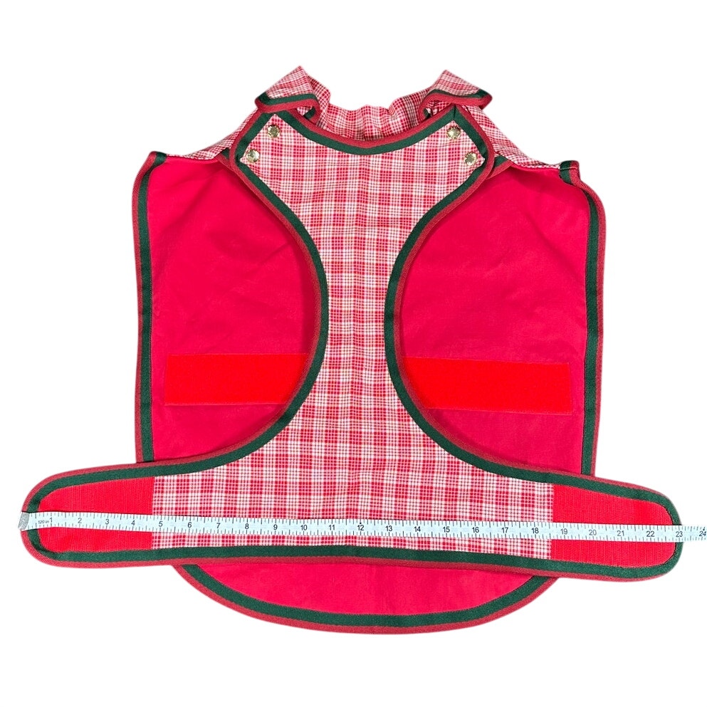 Gucci Tartan Plaid Dog Jacket Red Green White NWT Size L