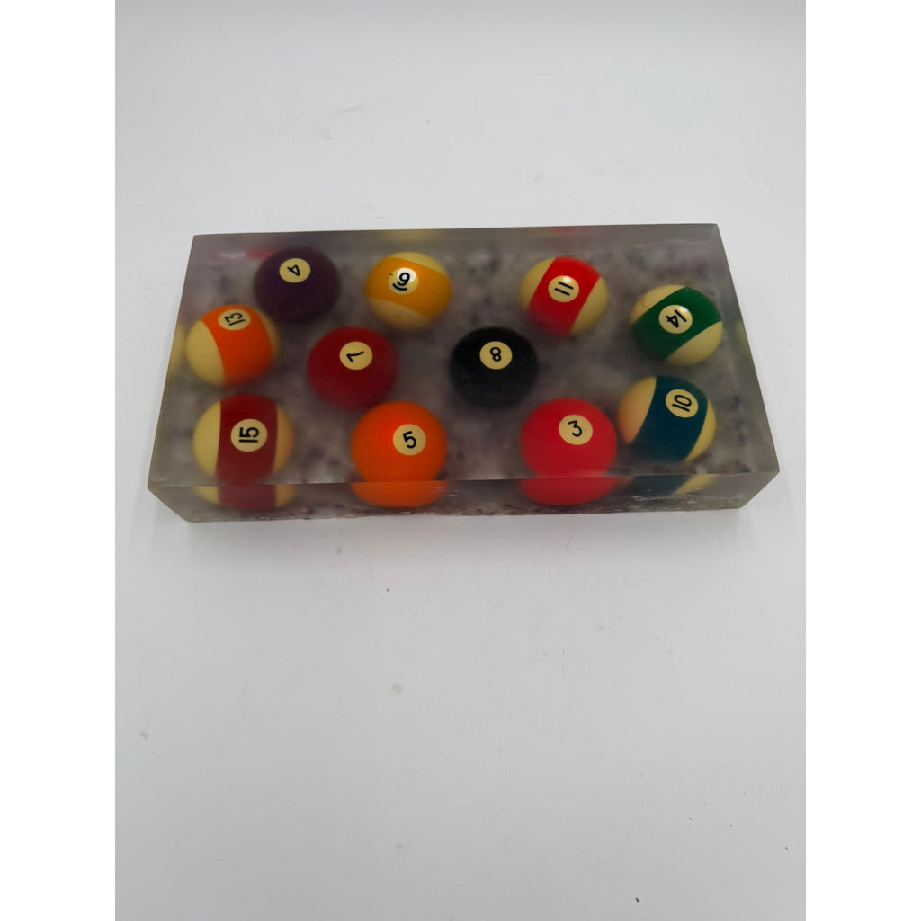 Pool Ball Epoxy Charcuterie Board 13.5x7x2.5, billiards serving tray, resin cheese board, game room decor, unique gift, functional barware