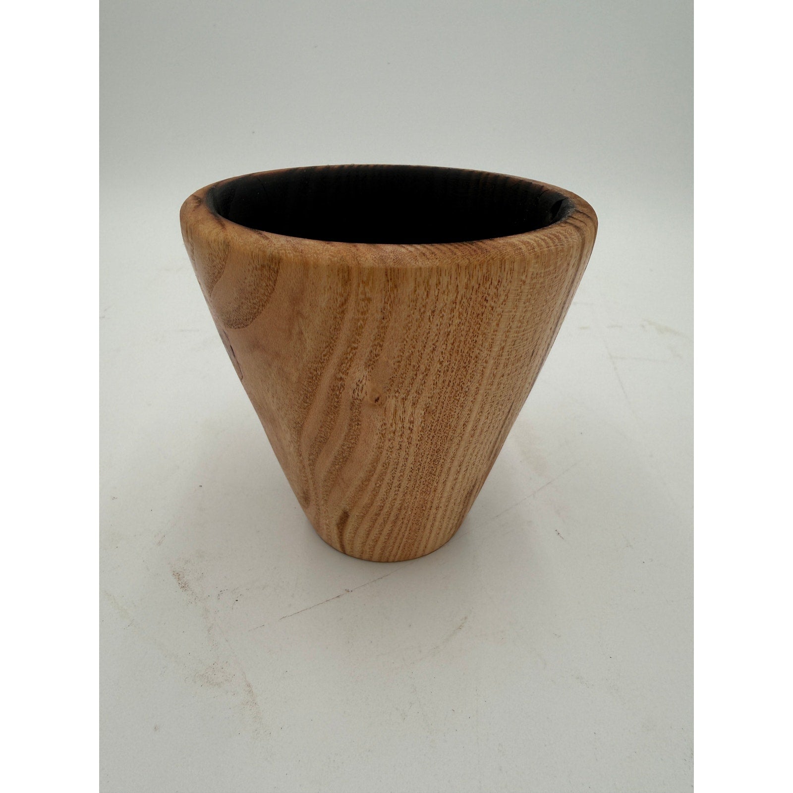 Honey Locust Hand Turned Wood Bowl 4.5x4.5, rich grain patterns, small decorative vessel, food safe finish, artisan made