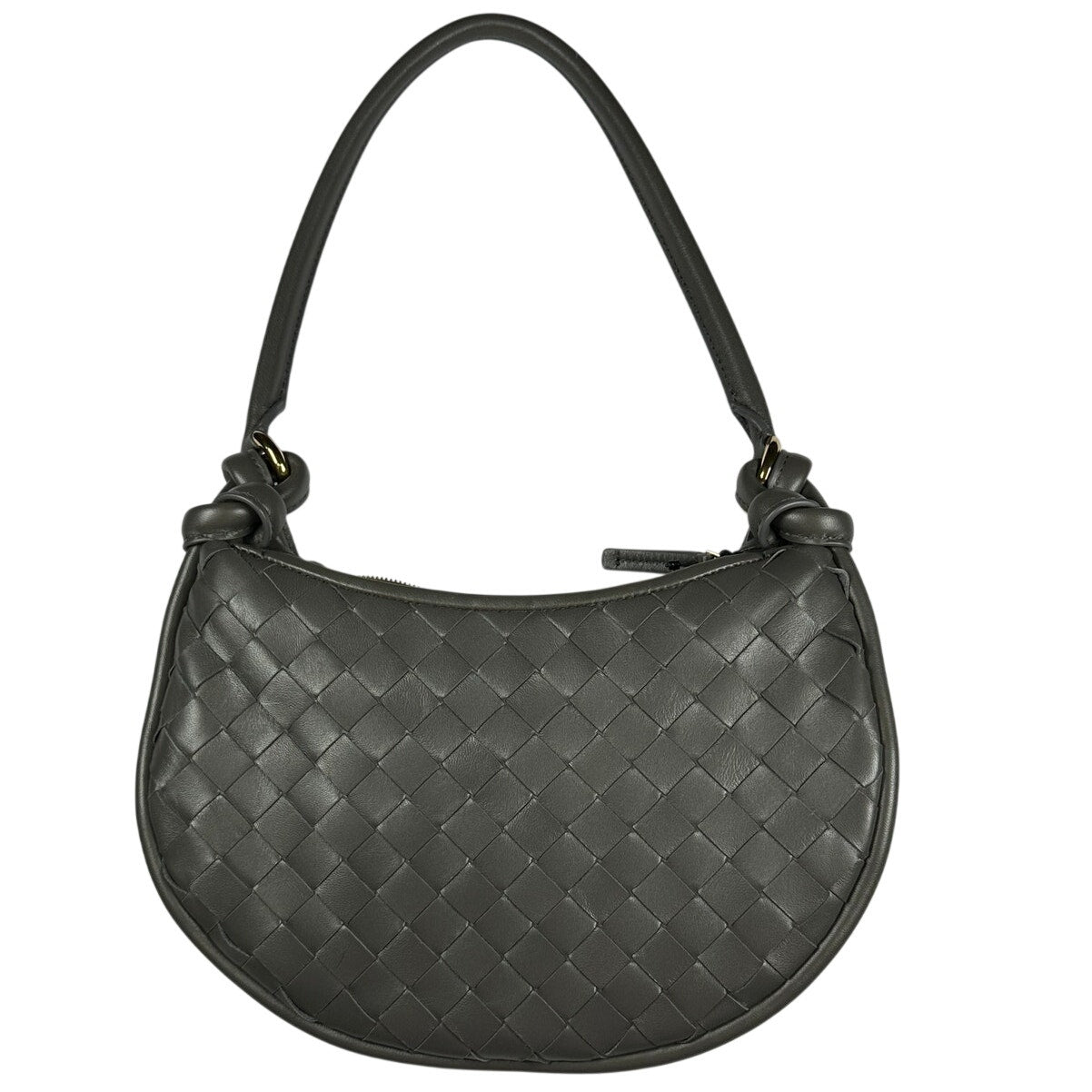 Bottega Veneta Gemelli Small Shoulder Bag Gray Intrecciato NWT