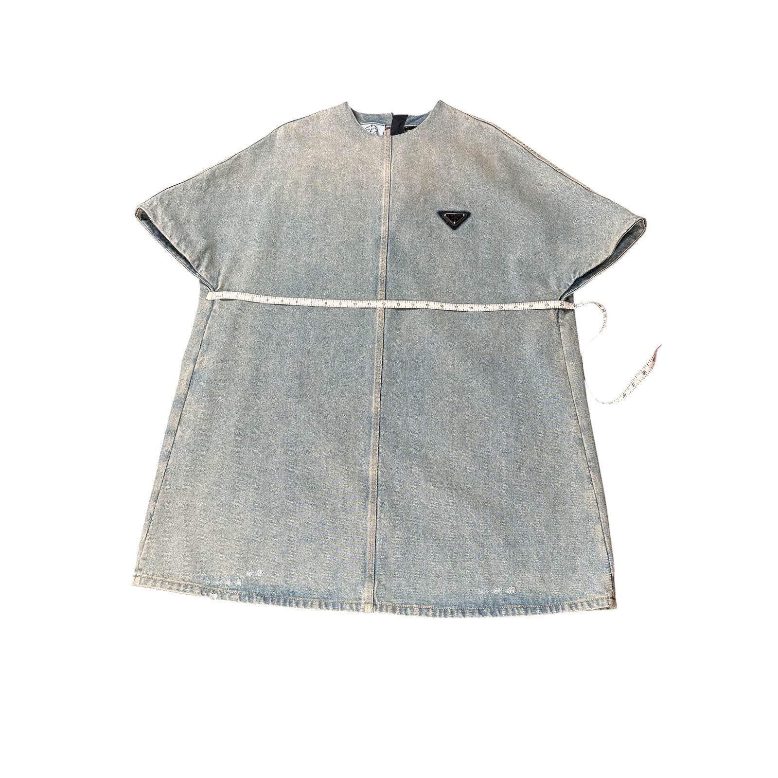 Prada Denim Shift Dress Light Blue Size 38 Excellent Condition