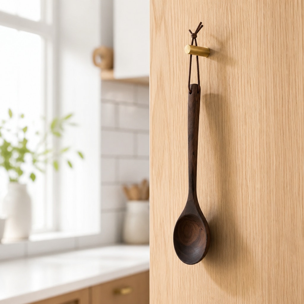 Walnut Wooden Spoon for Everyday Cooking, 12 Inch Long, Food Safe Utensil, SKU 1465