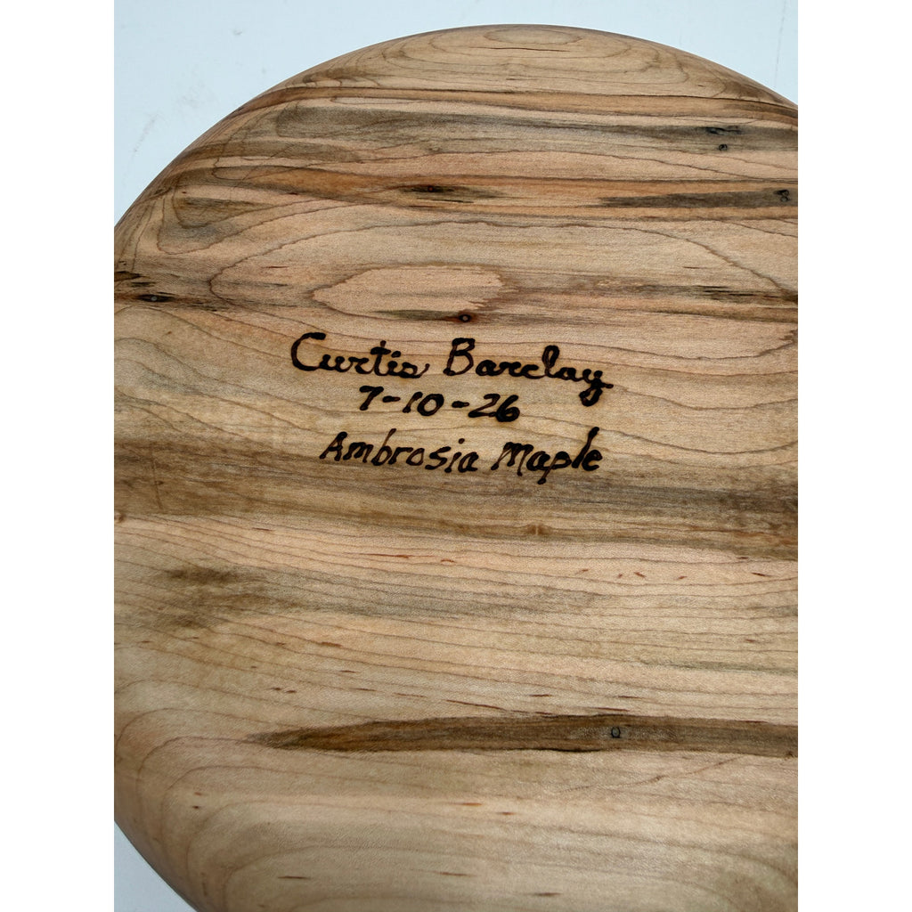 Hand Turned Ambrosia Maple Salad Bowl 12.75x4.5, hand crafted wood, food safe finish, heirloom kitchen serving
