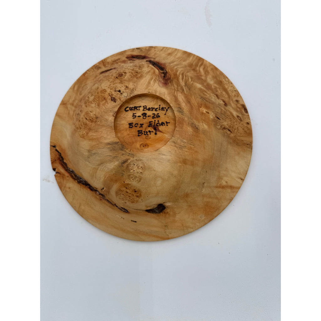 Box Elder Burl Hand Turned Wood Bowl 12x2.25, rare hardwood, artisan crafted, food safe finish, centerpiece, home decor