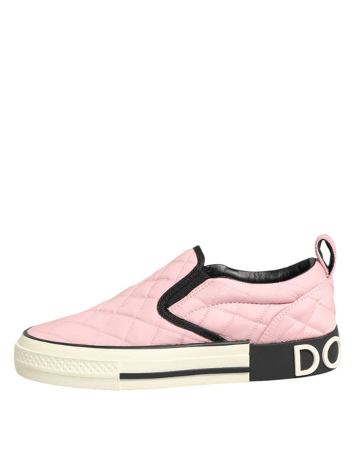 103888-DOLCE & GABBANA Pink Quilted Slip-Ons - New