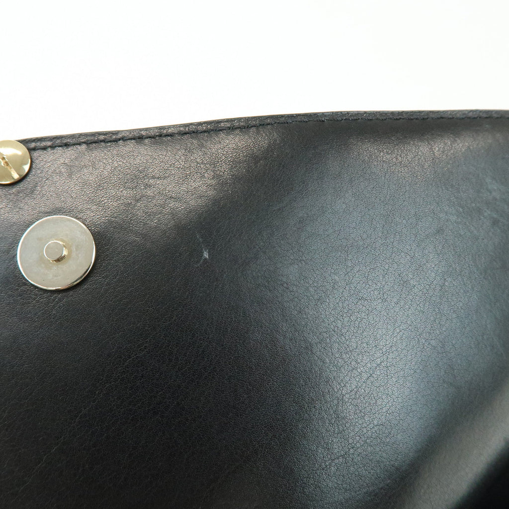 7077 - Givenchy Pony Hair Leather Clutch Bag Flat Pouch