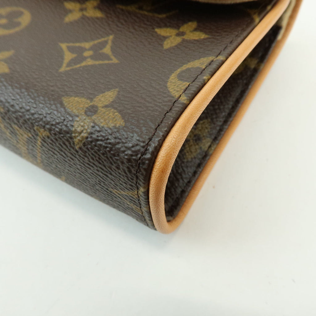 7082 - Louis Vuitton Monogram Pochette Florentine Waist Bag Brown M51855 Brown