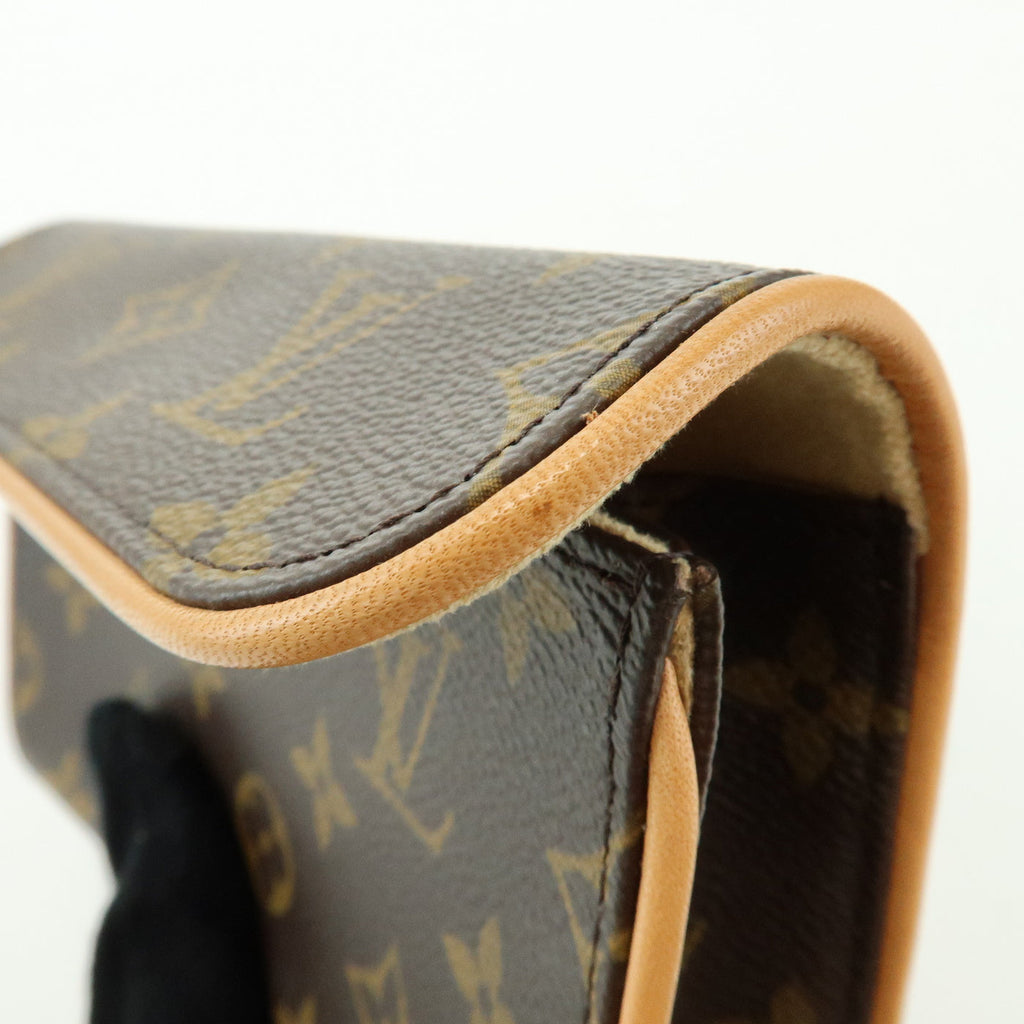 7082 - Louis Vuitton Monogram Pochette Florentine Waist Bag Brown M51855 Brown