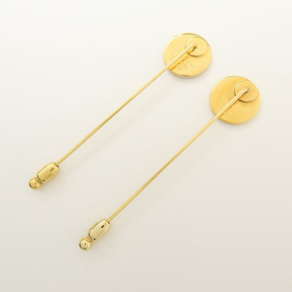 7072 - Hermes Set Of 2 Sellier Metal Pin Brooch Gold