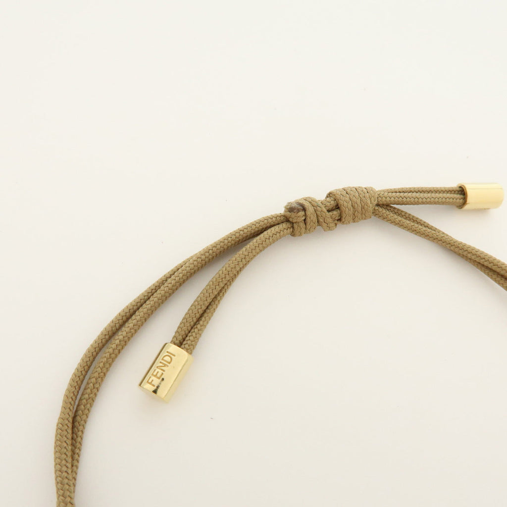 7074 - Fendi Logo Cube Graffiti Metal Bracelet Gold Brown  Gold