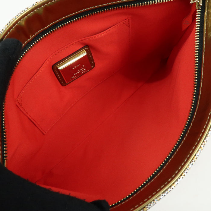 7410 - Christian Louboutin Glitter Patent Leather Crossbody Bag