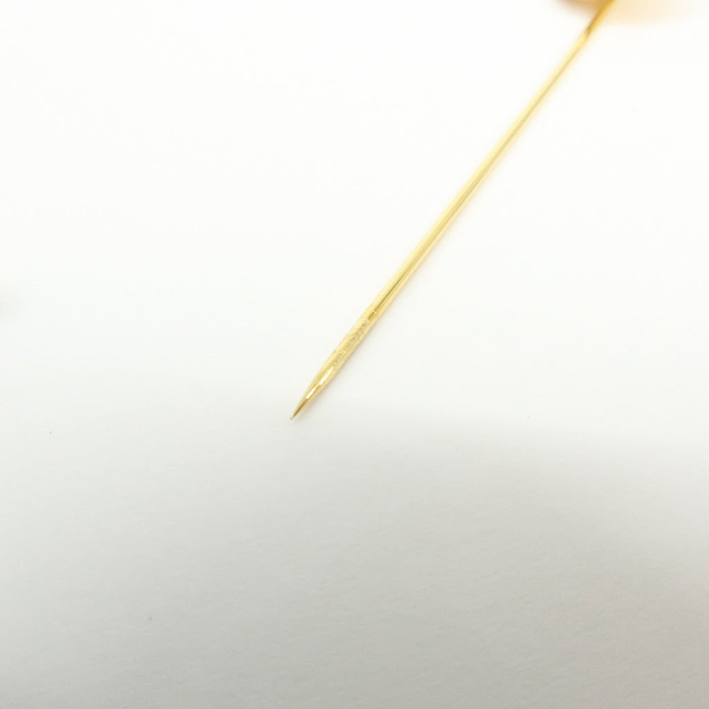 7072 - Hermes Set Of 2 Sellier Metal Pin Brooch Gold