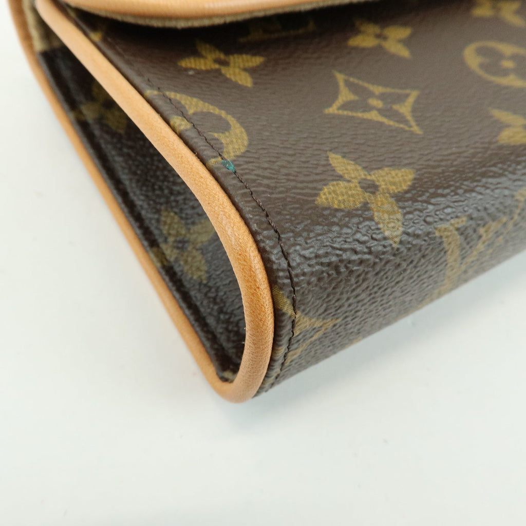 7082 - Louis Vuitton Monogram Pochette Florentine Waist Bag Brown M51855 Brown