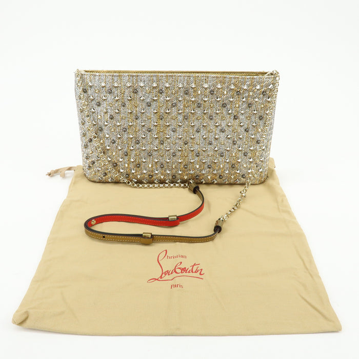 7410 - Christian Louboutin Glitter Patent Leather Crossbody Bag
