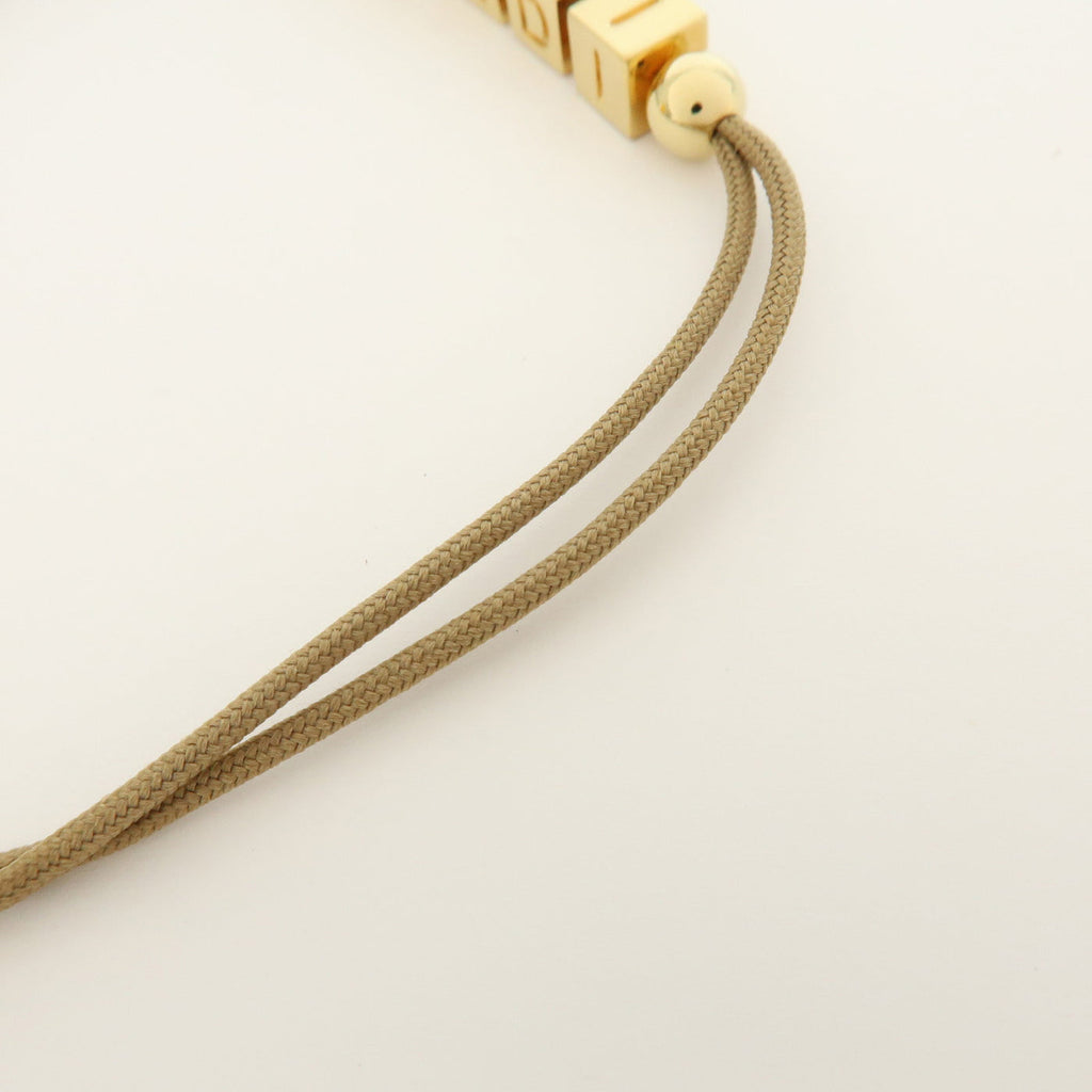 7074 - Fendi Logo Cube Graffiti Metal Bracelet Gold Brown  Gold