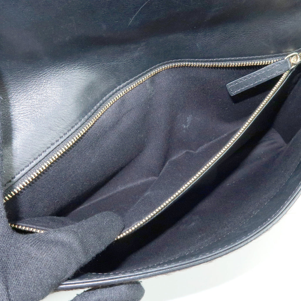 7077 - Givenchy Pony Hair Leather Clutch Bag Flat Pouch