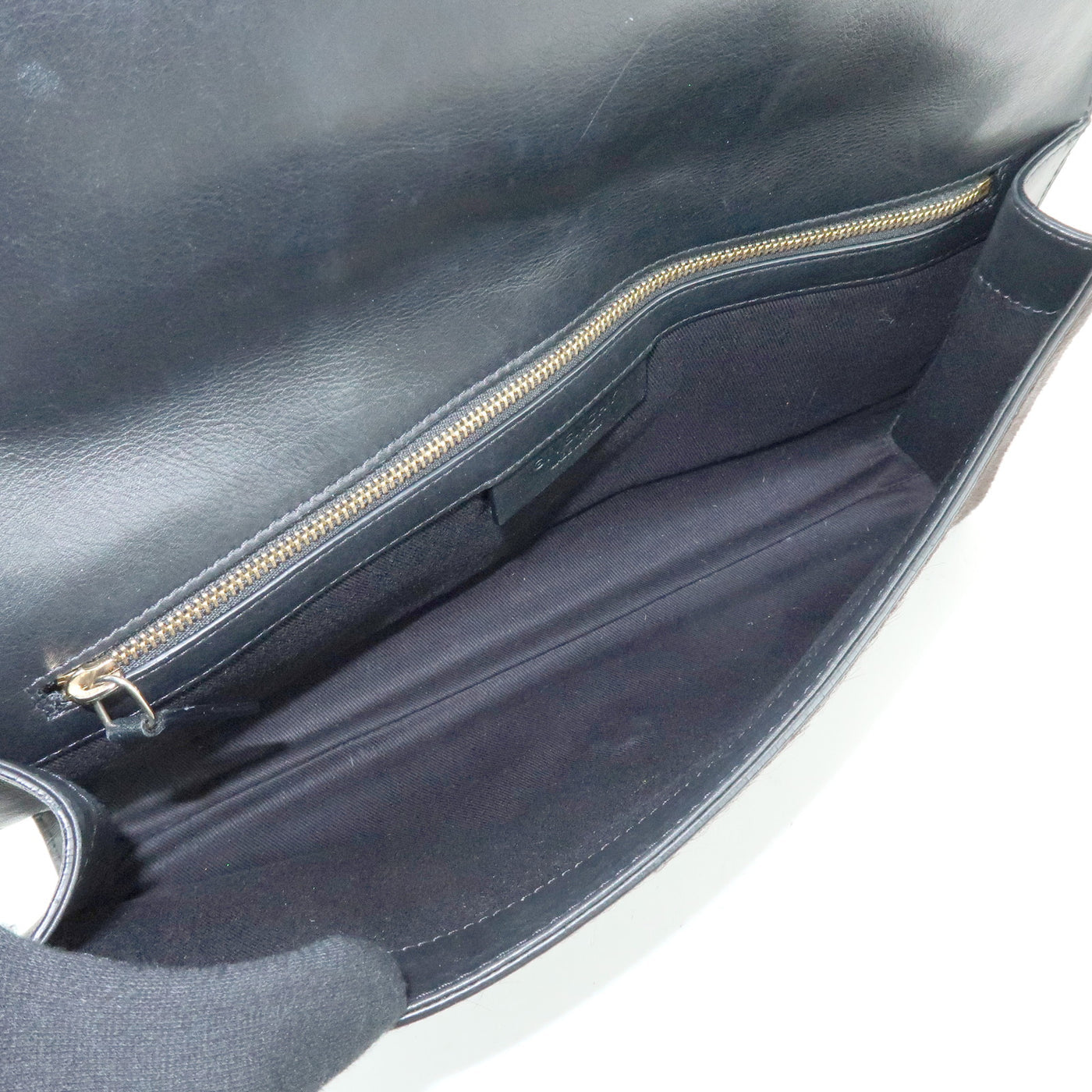 7077 - Givenchy Pony Hair Leather Clutch Bag Flat Pouch