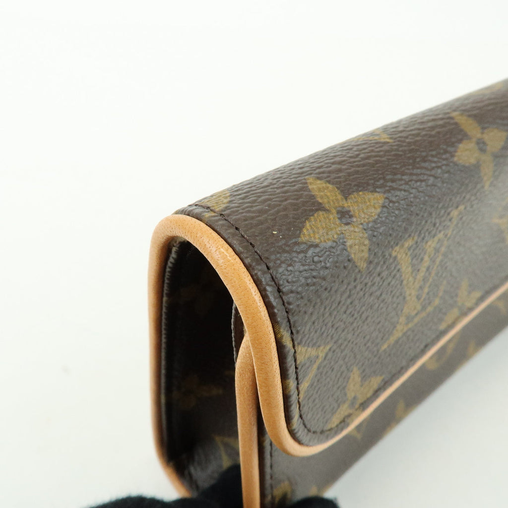 7082 - Louis Vuitton Monogram Pochette Florentine Waist Bag Brown M51855 Brown