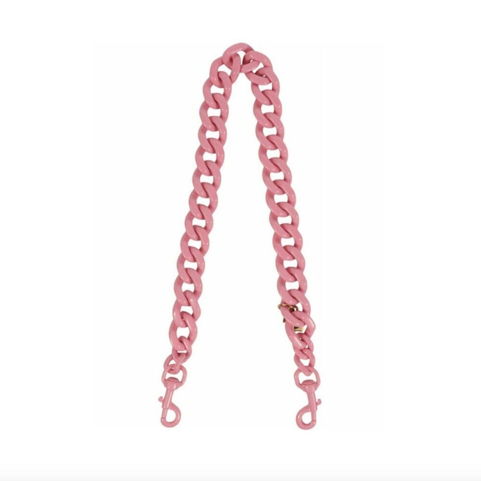 Versace Pink Acrylic Bag Strap with Medusa Charm