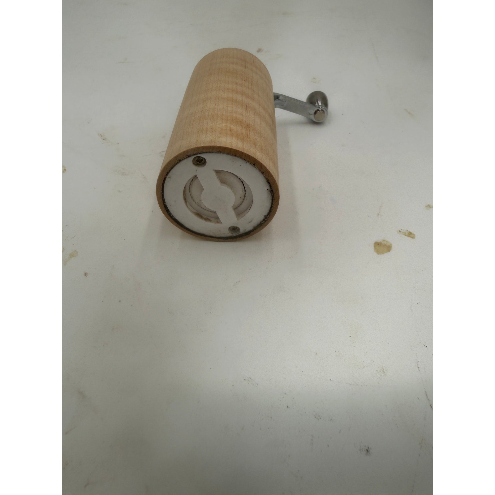 Hand Turned Maple Pepper Grinder, Stainless Steel, 1 5/8 x 3 1/2 Inch, SKU 1427