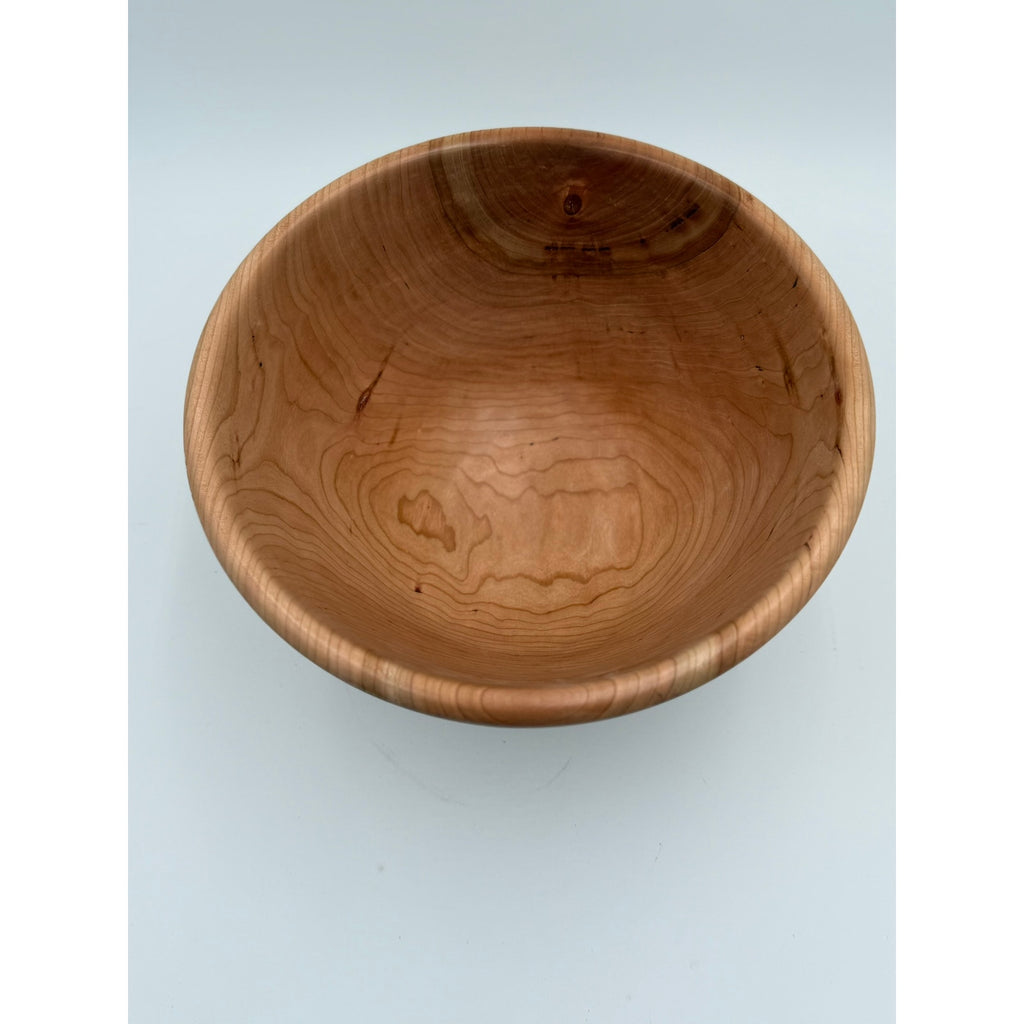 Hand Turned Wood Bowl, Black Cherry Deep Salad Bowl, Handmade Hardwood, Food Safe Bowl, Unique High Quality