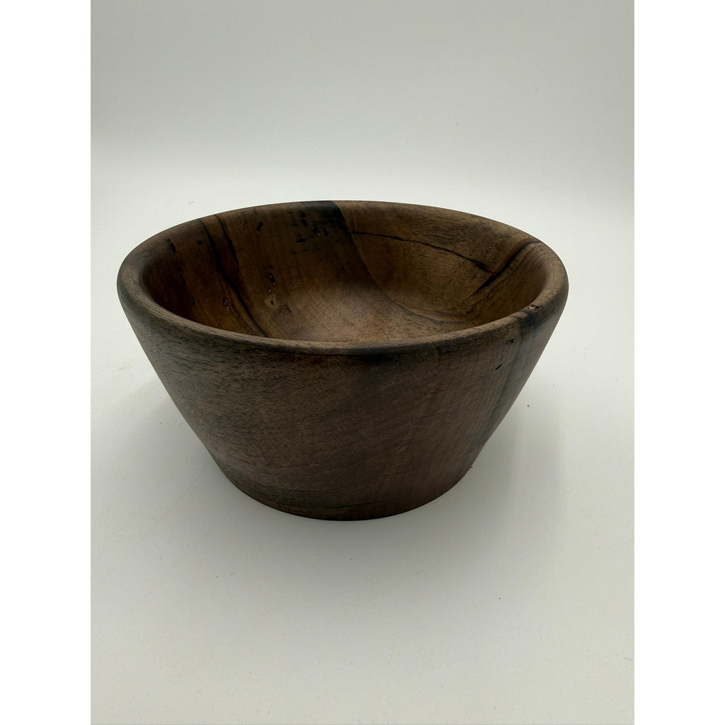Hand Turned Wood Bowl, Persimmons Hardwood Bowl, Gilded Black Wax Finish, Handmade Quality Bowl, Unique Gift